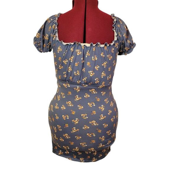 Pie In The Sky Bodycon Peasant Mini Dress (Size L) - Picture 4 of 7